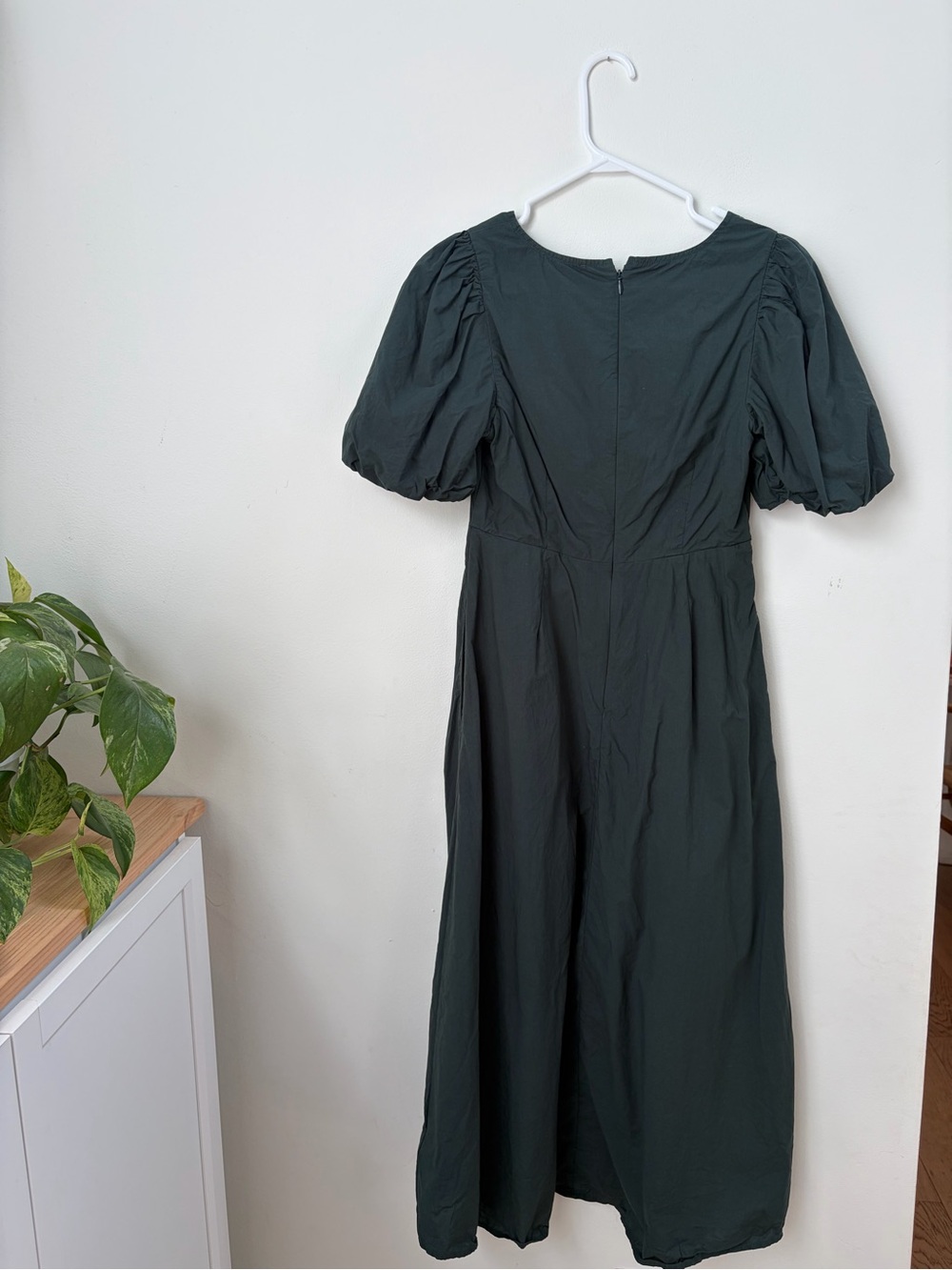 MADEWELL $191 POPLIN CUTOUT PUFF SLEEVE MIDI - Picture 6 of 8